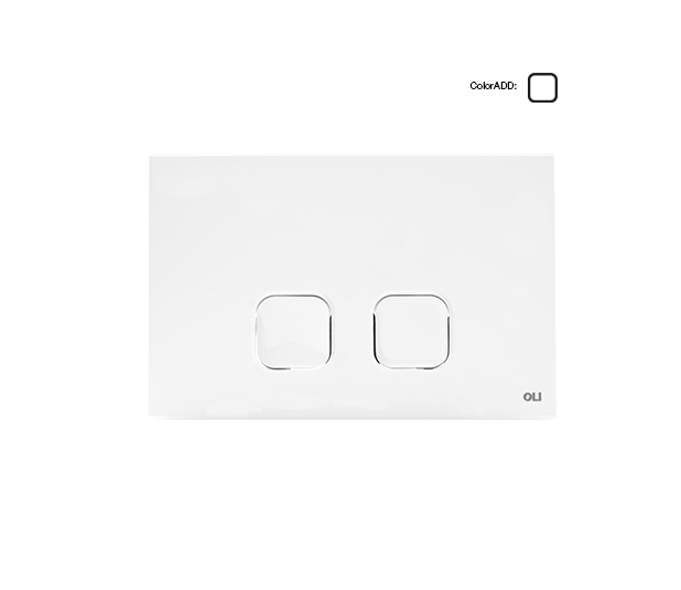 Системы инсталляции Панель механическая двойная PLAIN, пластик, белая 