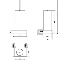 Аксессуары для ванной Ершик для унитаза, хром 