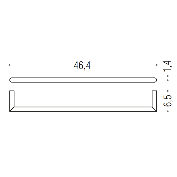 Аксессуары для ванной Полотенцедержатель 46,4 см, цвет PVD нержавеющая сталь 