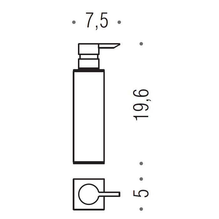 Аксессуары для ванной Дозатор настольный 150 мл, цвет графит матовый 