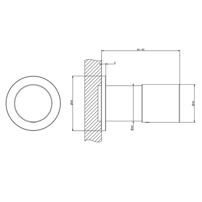 Смесители Unito Смеситель для душа, встраиваемый, внешняя часть, цвет: хром 
