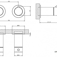 Смесители Термостат для душа внешняя часть сталь шлифованная 
