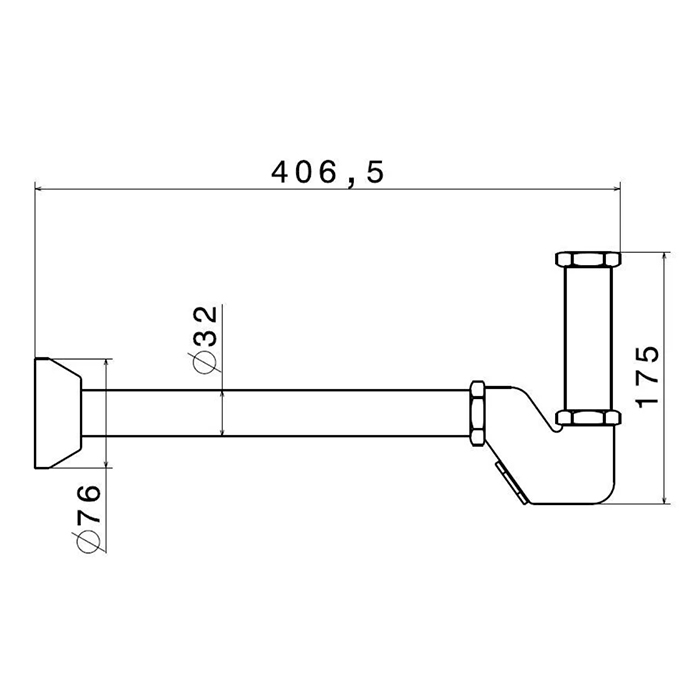 Комплектующие Сифон для раковины с декоративной накладкой, цвет хром 