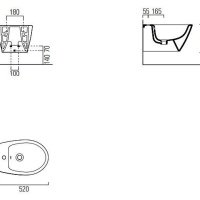 Биде Биде подвесное (белый глянцевый) 