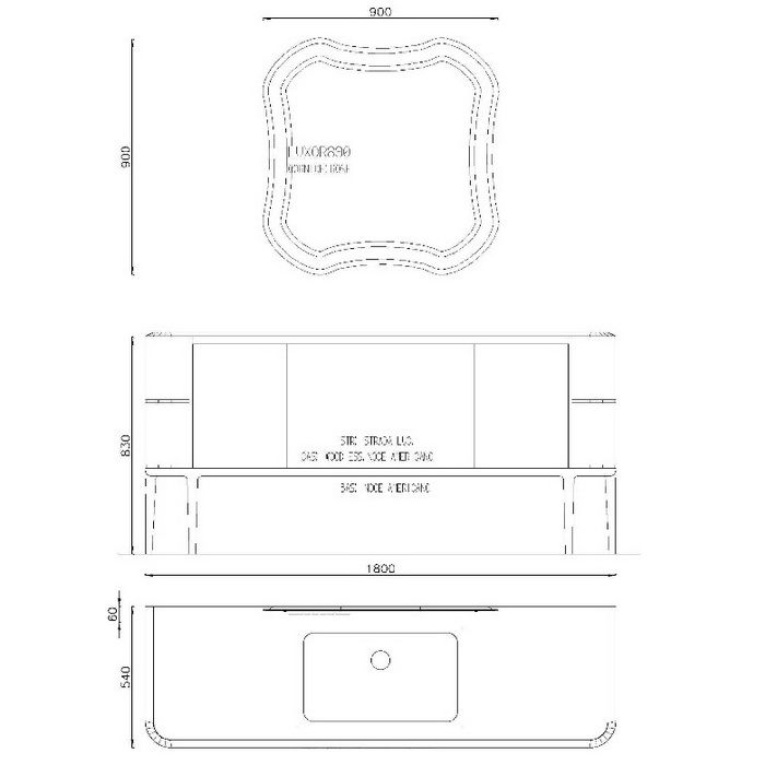 Мебель для ванной Комплект мебели: тумба напольная с раковиной 180x54см цвет: Strada lucido, мраморная столешница, зеркало цвет: Rose и настенный смеситель цвет: хром 