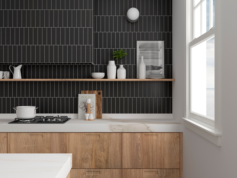 Керамогранит и плитка Onda black matt 5x20 см 