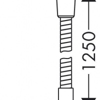 Комплектующие Шланг для душа, длина 1250 мм, хром 