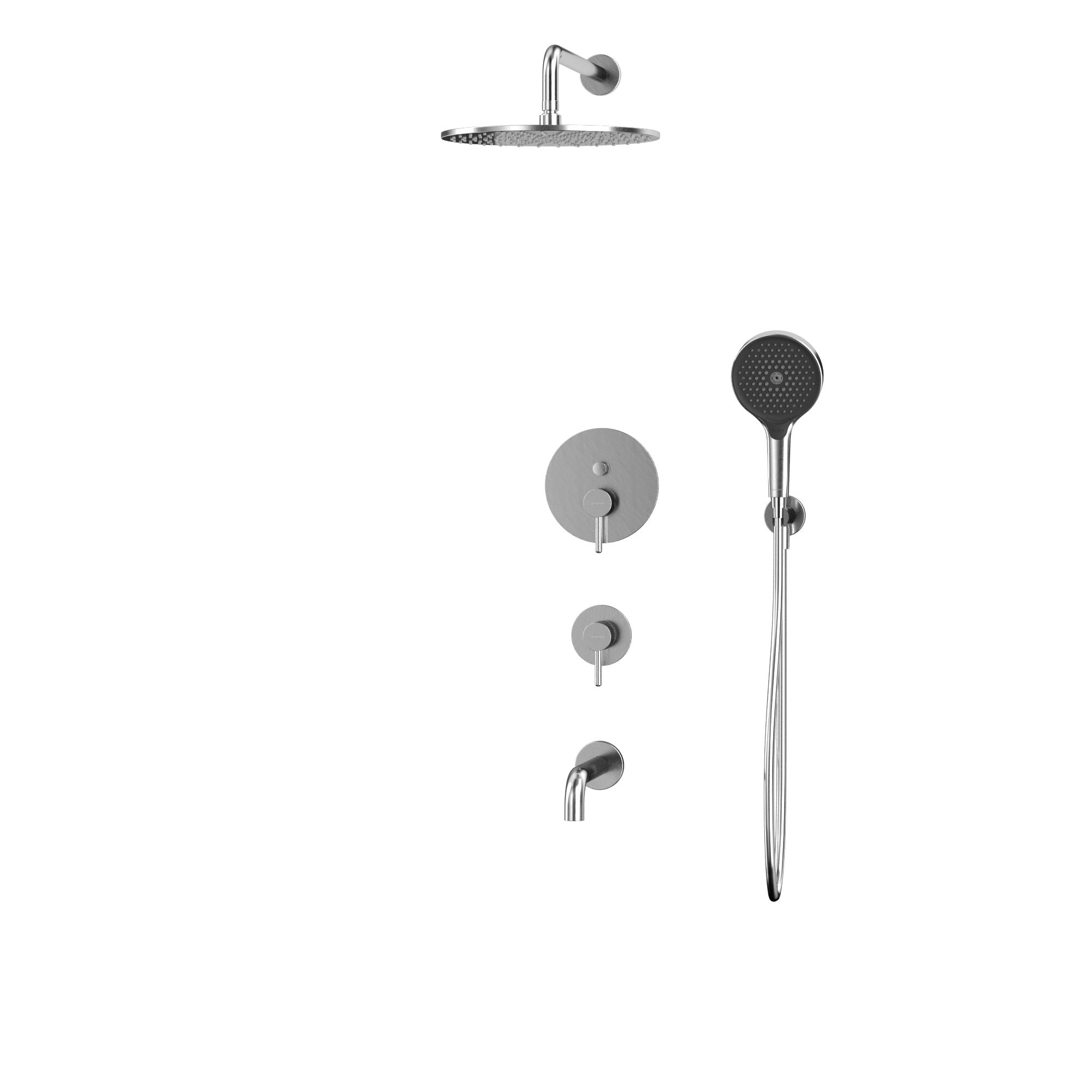 Душевая программа Система для ванны скрытого монтажа YSET07TOPNIB (брашированный никель) 