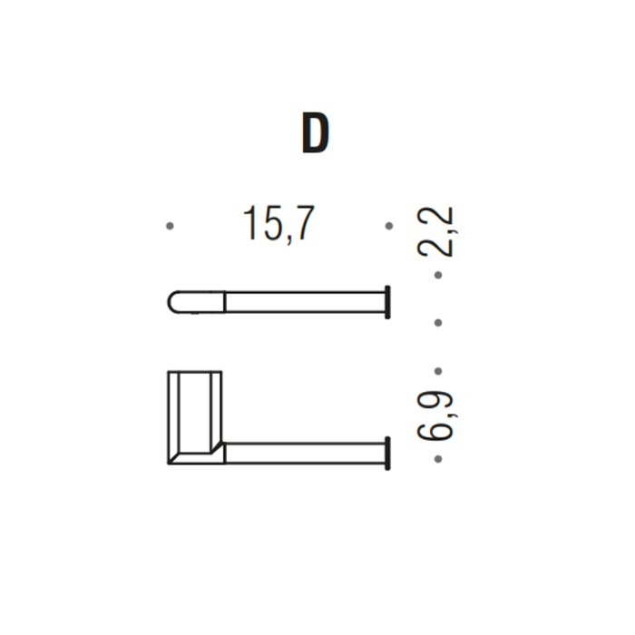 Аксессуары для ванной Держатель туалетной бумаги правый, цвет хром 