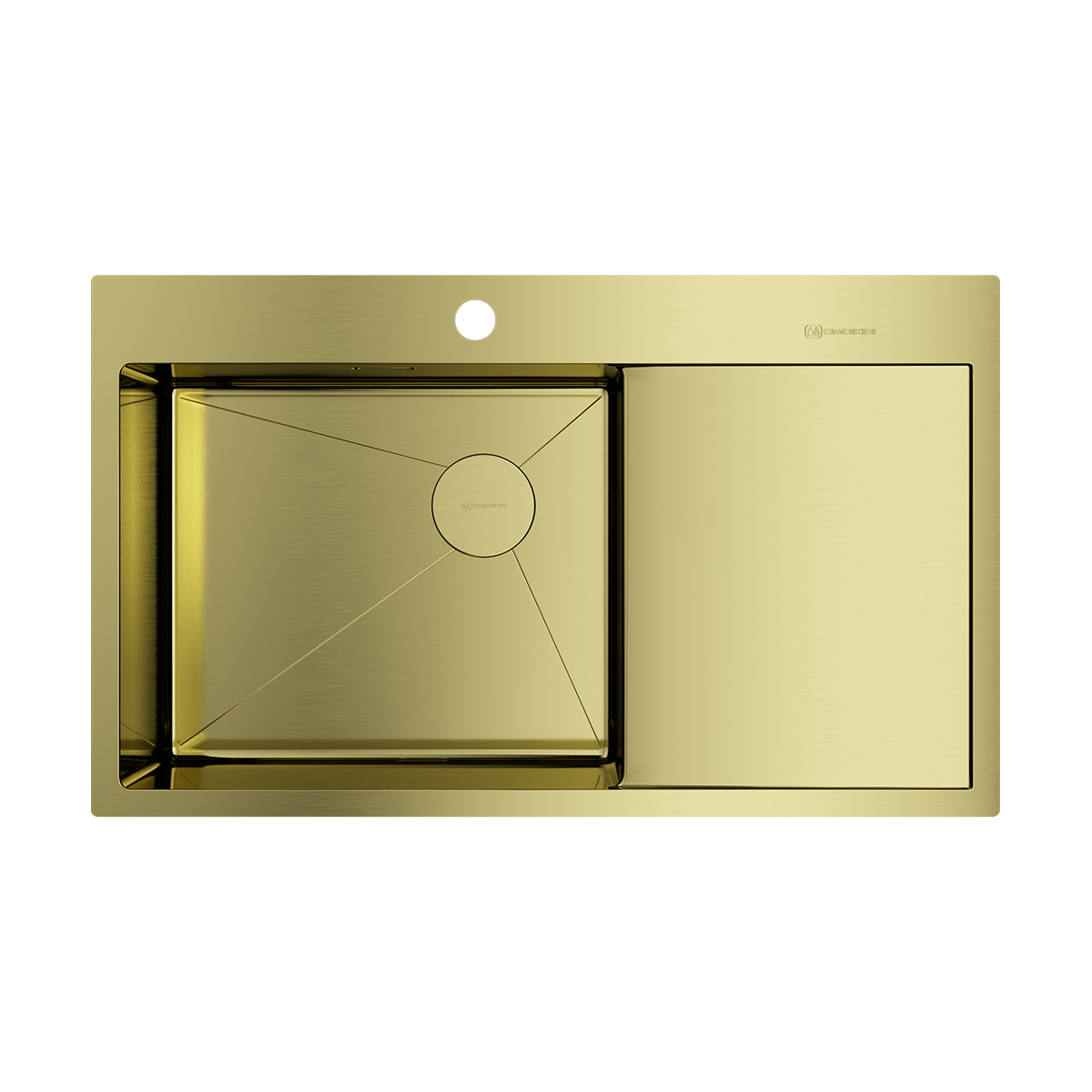 Кухонные мойки Кухонная мойка 860x510x200 Akisame 86-L Side-LG нержавеющая сталь/светлое золото 