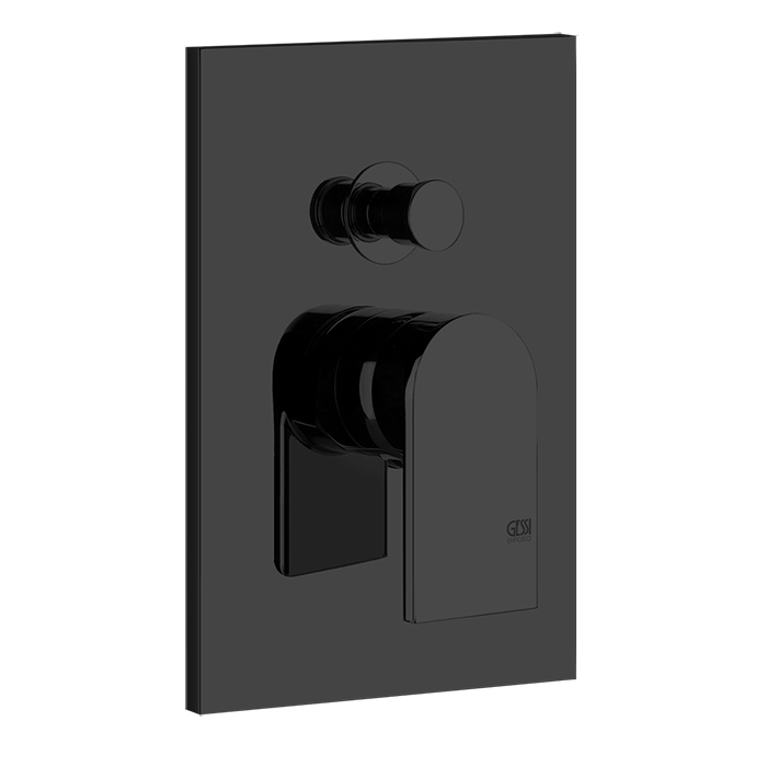 Смесители Внешние части для настенного смесителя на 2 выхода с переключателем ванна-душ, цвет Black XL 