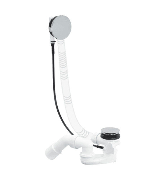 Комплектующие Слив-перелив для ванны, удлиненный, 725 мм, хром 