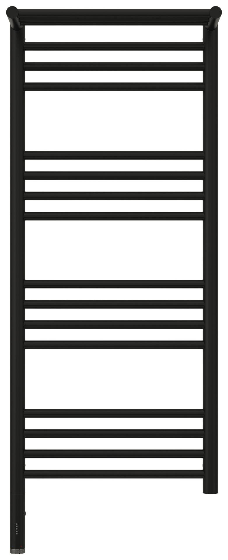 Полотенцесушители Полотенцесушитель электрический с одной полкой 1000х400 / МЭМ левый (Матовый чёрный) 