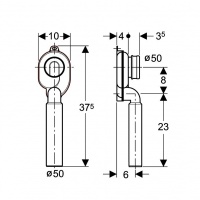 Комплектующие Uniflex 152.951.11.1 Сифон для писсуара 