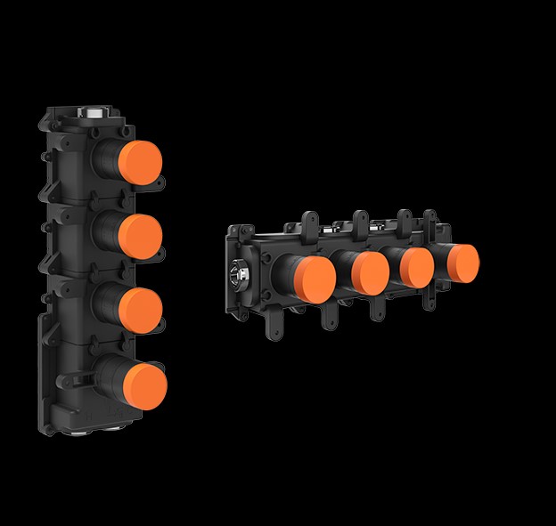 Смесители Внутренняя часть для термостатического смесителя на 3 независимых выхода 