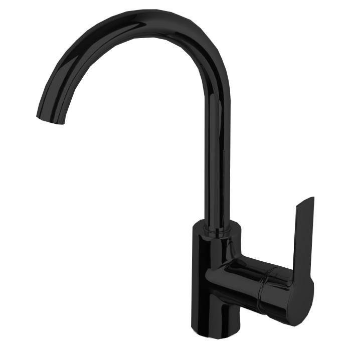 Смесители Смеситель для раковины, на 1 отверстие, цвет чёрный матовый 