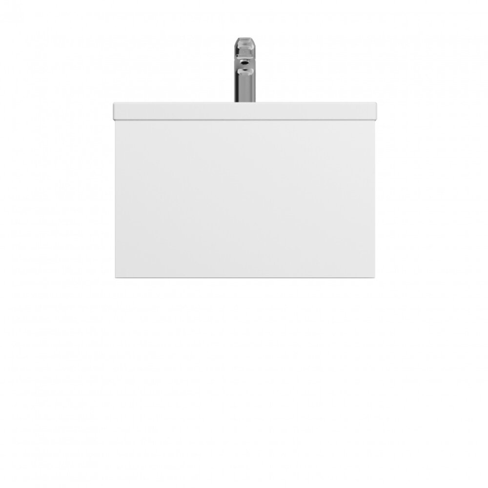 Мебель для ванной База под раковину, подвесная, 60 см, 1 ящик push-to-open, цвет: белый, глянец 