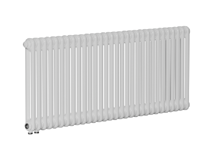 Радиатор 2-х трубчатый 2057, 28 секций, 1288xh565, подключение нижнее, белый