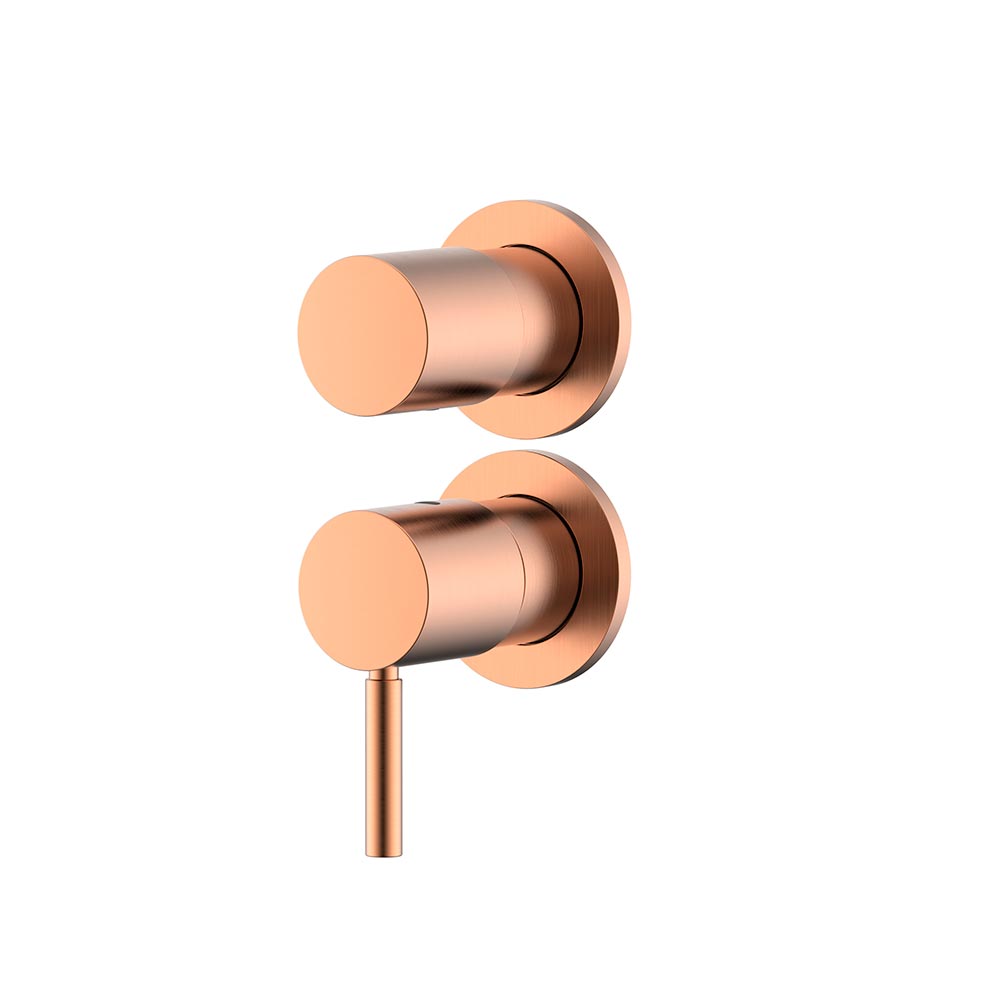 Встраиваемый смеситель для душа/ванны из стены на 2 потребителя ROSE GOLD