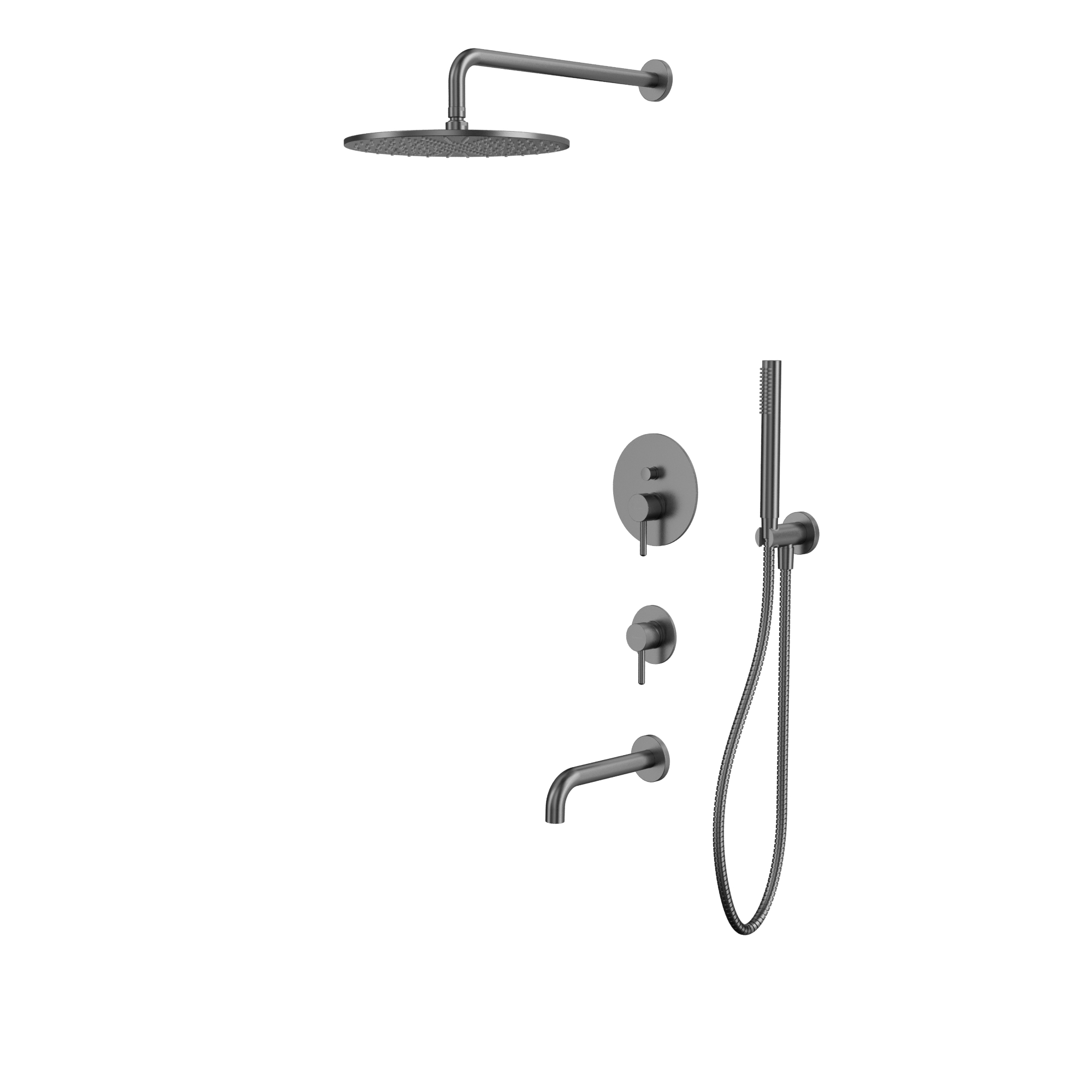 Душевая программа Система для ванны скрытого монтажа YSET07GM (оружейная сталь) 