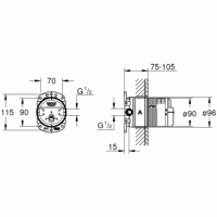 Смесители Скрытая часть для душа 26483000 Rainshower 