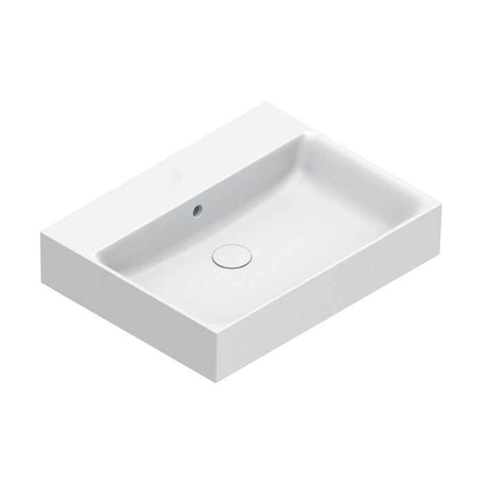Раковины Раковина 60x47, без отверстий под смеситель, покрытие Cataglaze+, цвет белый матовый 