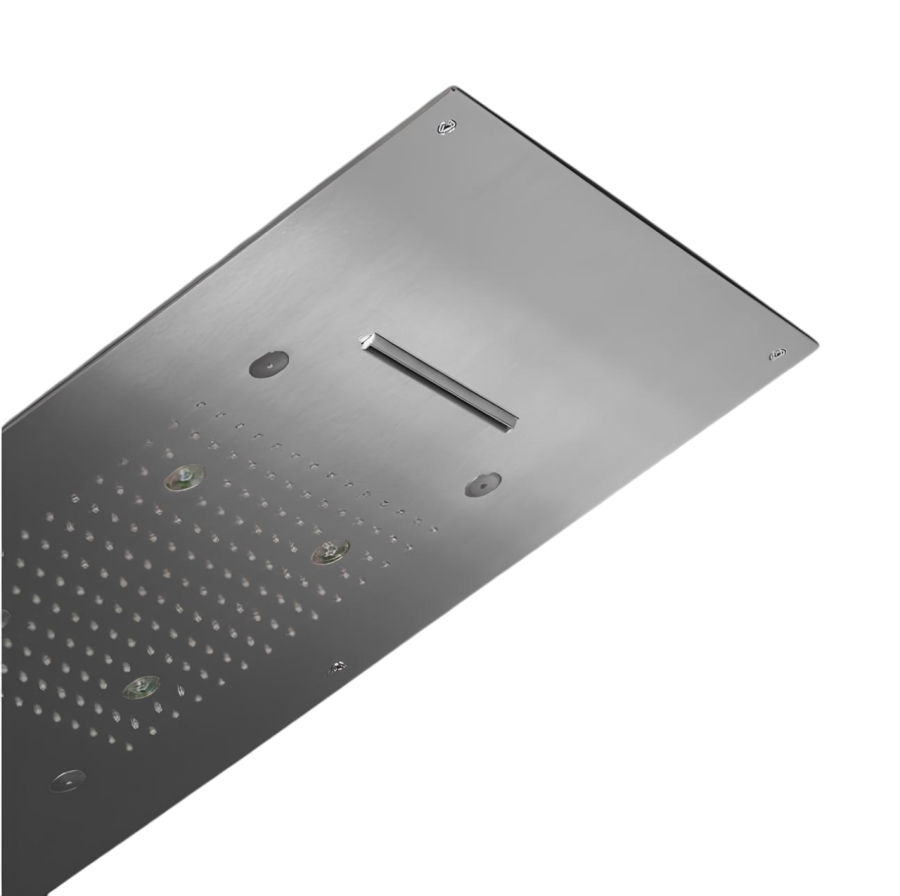 Верхний душ Acqua E Luce, встраиваемый, со светодиодной хромотерапией, цвет сатин