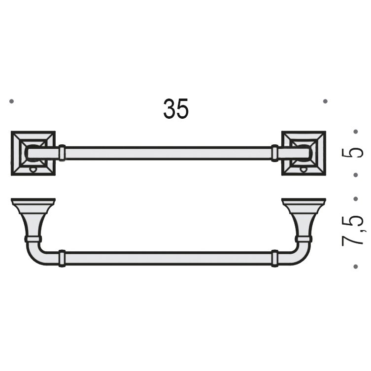 Аксессуары для ванной Полотенцедержатель, цвет хром 