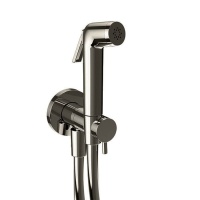 Смесители Гигиенический душ - комплект с запорным вентилем, никель шлифованный 