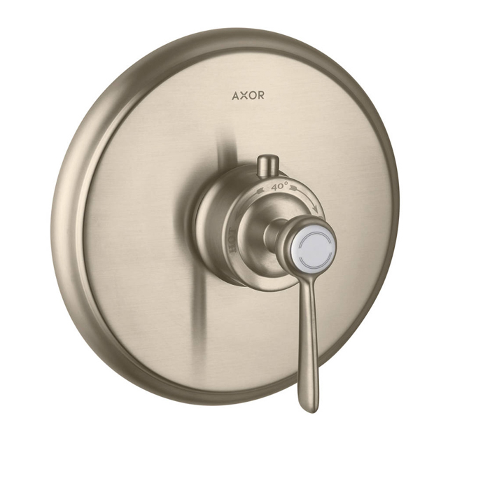 Смесители Термостат Highflow 59 л/мин, с рычаговой рукояткой, скрытый монтаж, цвет никель шлифованный 