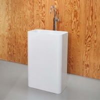 Раковины BETTE Art Monolith Раковина свободност-я 60х40хh90см, без отв под см, c перелив/сифон/донным клап, мат-л: сталь-эмаль, цвет:белый (СПЕЦЦЕНА со склада) 