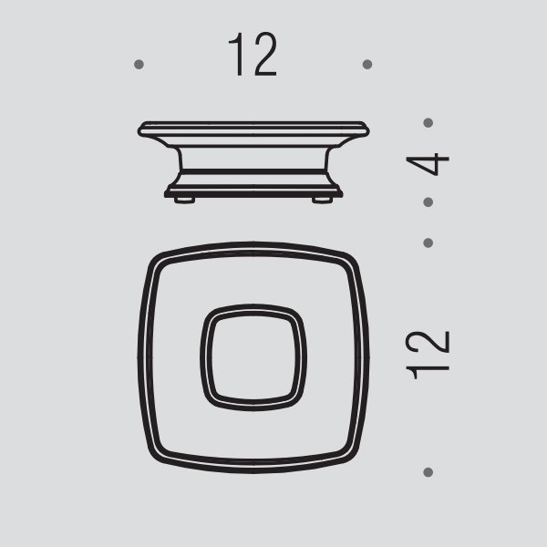 Аксессуары для ванной мыльница настольная, цвет хром/матовое стекло/золото 