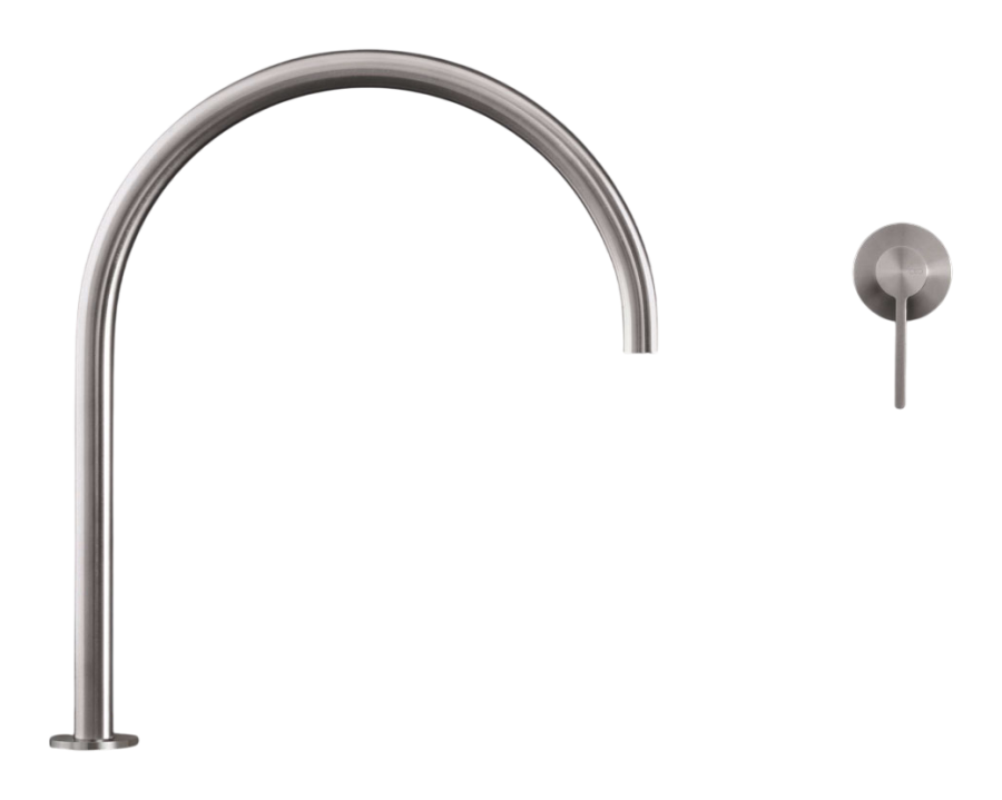 Смесители Смеситель Innovo, настенный, однорычажный, без излива, внешняя часть, цвет сатинированная сталь 