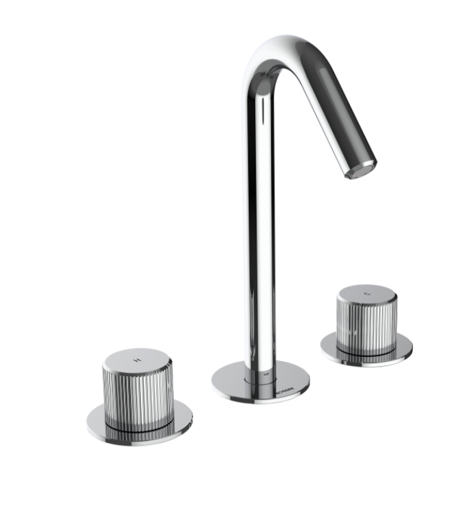 Смесители Смеситель для раковины на 3 отверстия, без д/к, хром (030) 