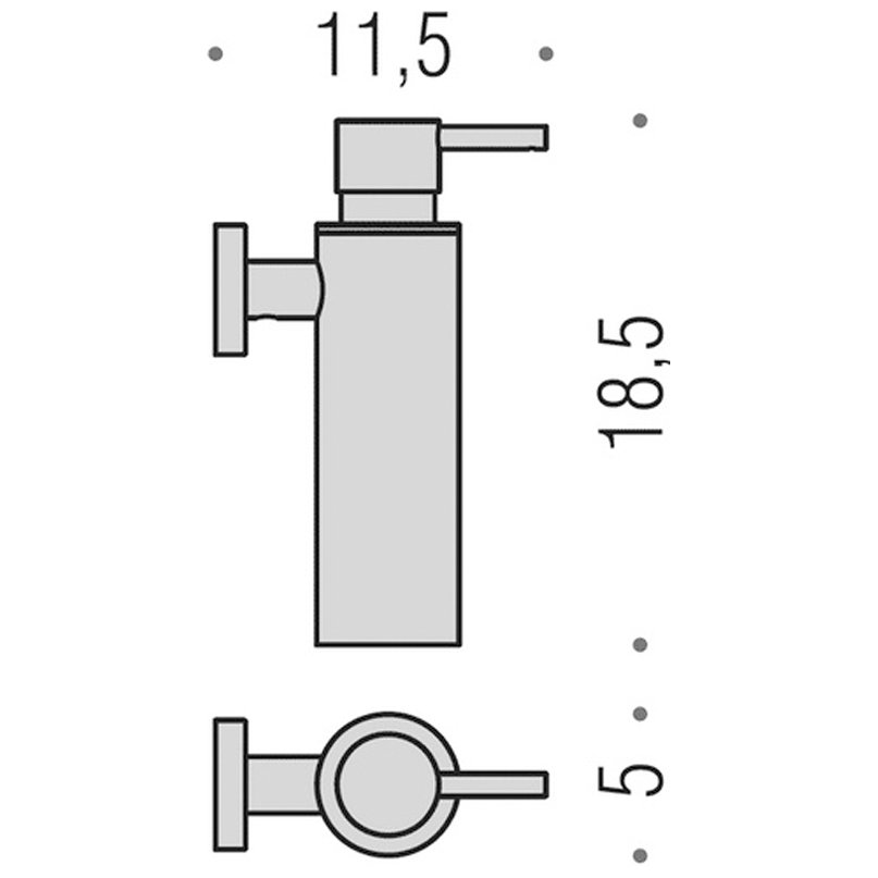Аксессуары для ванной Дозатор для жидкого мыла, подвесной, цвет хром 
