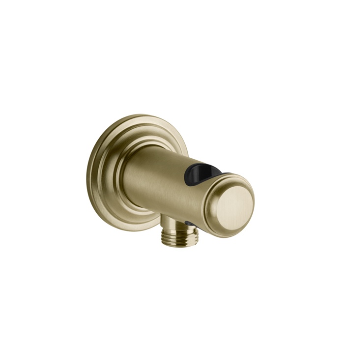 Комплектующие Подвод воды с держателем ручного душа, цвет Brushed Brass PVD 