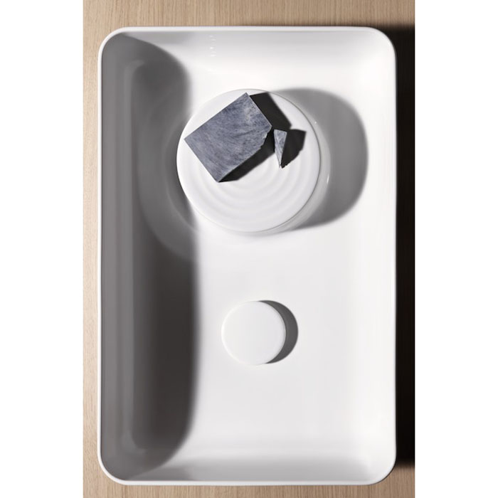 Раковины Раковина-чаша 550х360х125мм без отв. под смеситель, с покр. LLC, цвет: белый 