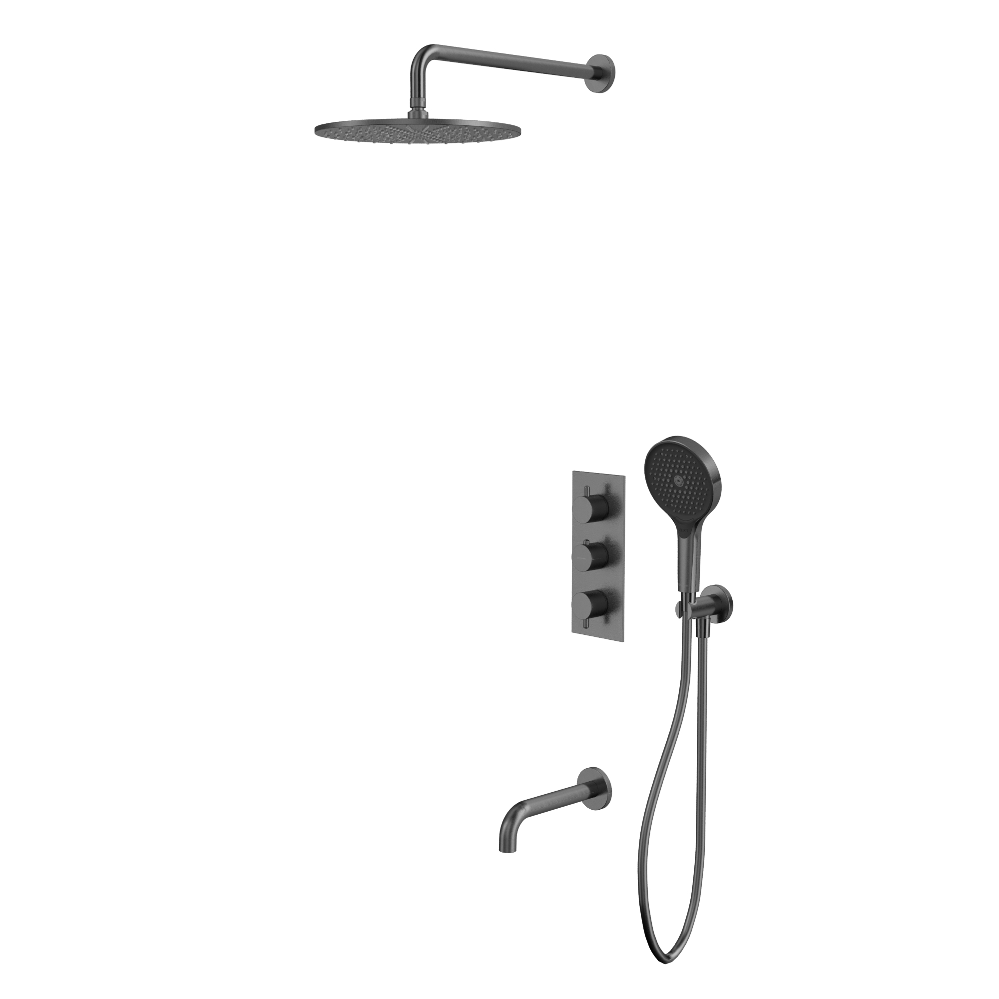 Душевая программа Термостатическая система для ванны скрытого монтажа YSET11TOPGM (оружейная сталь) 