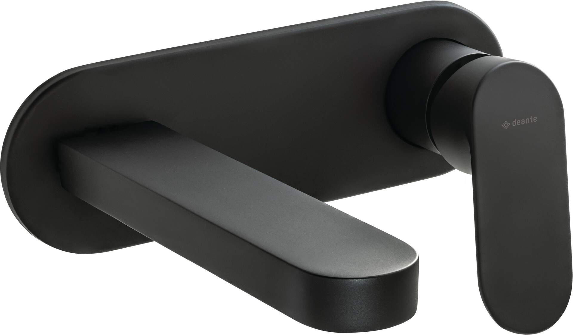 Смесители Смеситель для раковины настенный с внутр.частью (черный) 