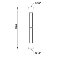 Комплектующие Шланг для душа, цвет никель шлифованный 