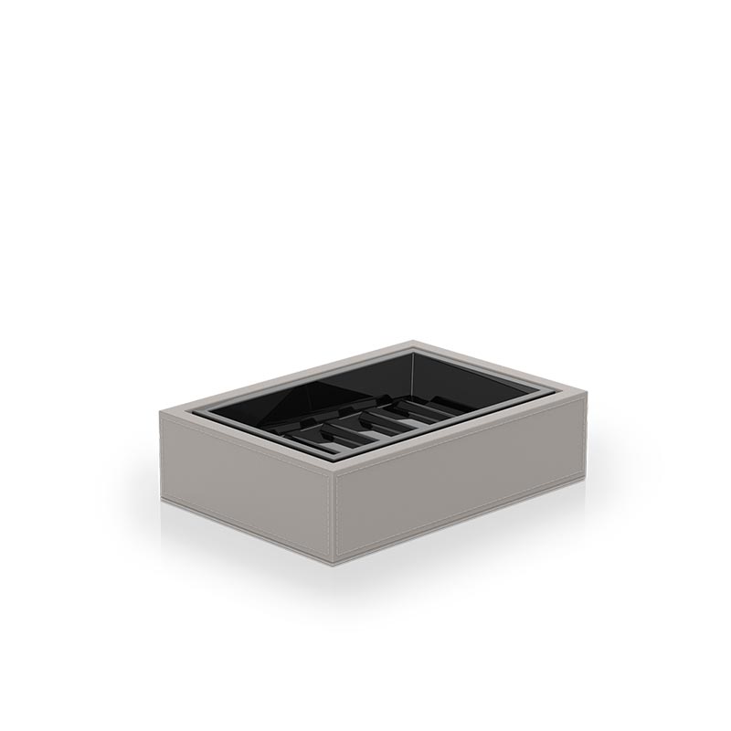 Аксессуары для ванной STS Мыльница имитация кожи цвет тауп 