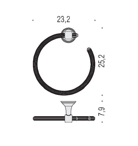 Аксессуары для ванной Полотенцедержатель-кольцо, цвет хром 