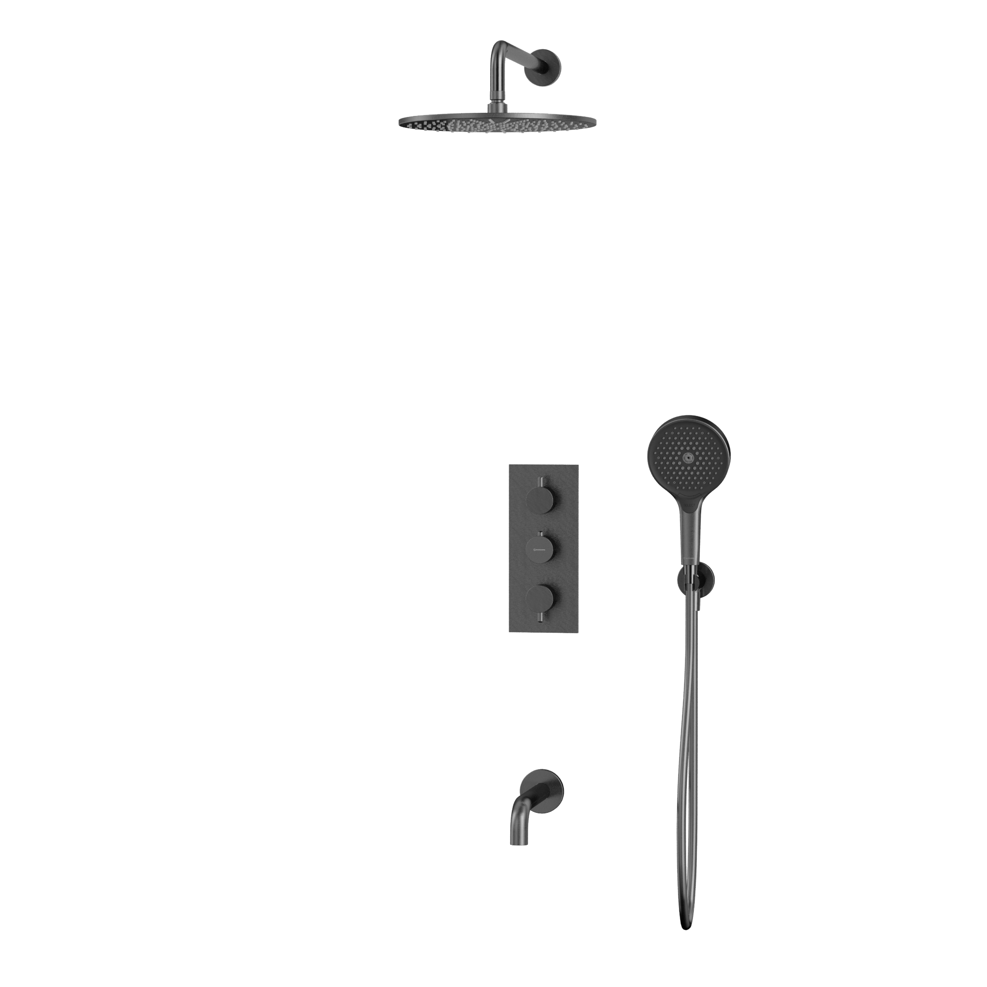 Душевая программа Термостатическая система для ванны скрытого монтажа YSET11TOPGM (оружейная сталь) 