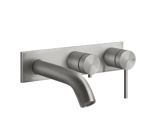 Смесители Смеситель для ванны внешняя часть сталь шлифованная 