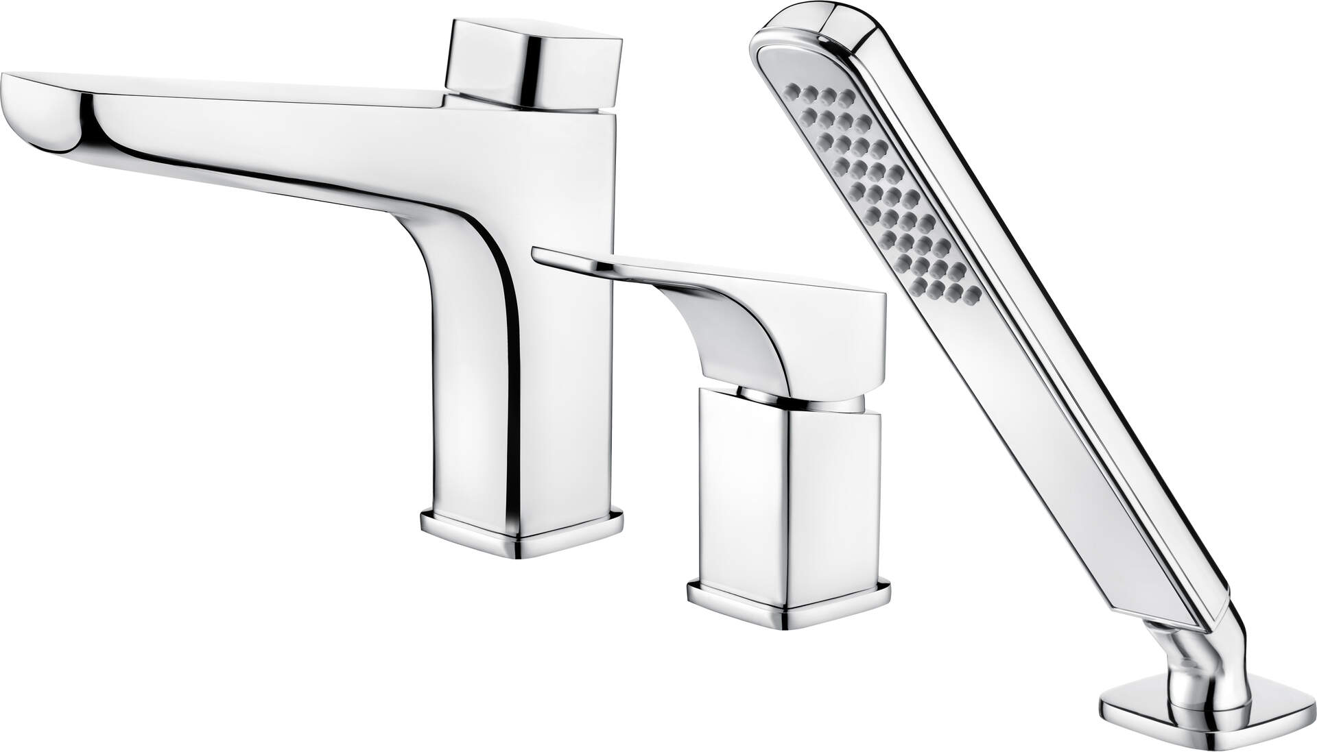 Смесители Смеситель на борт ванны на 3 отверстия (хром) 