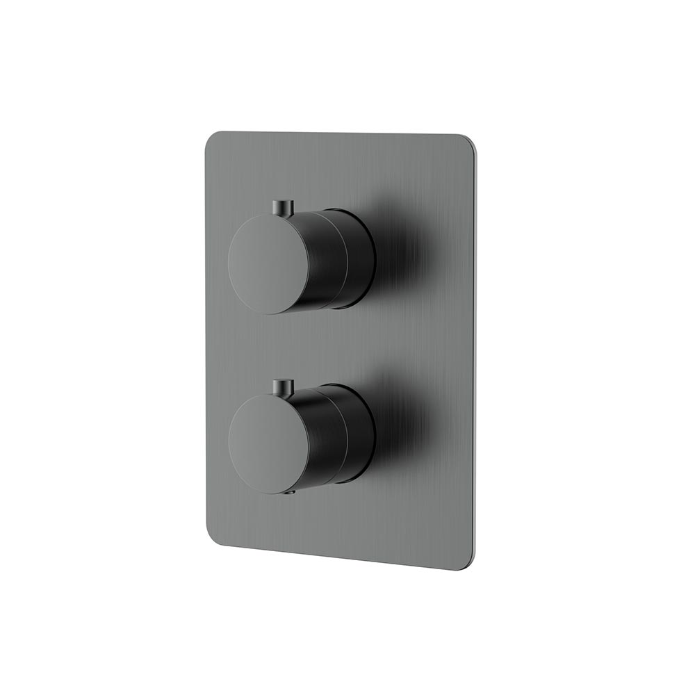 Термостатический встраиваемый смеситель для душа из стены на 2 потребителя, BRUSH GU