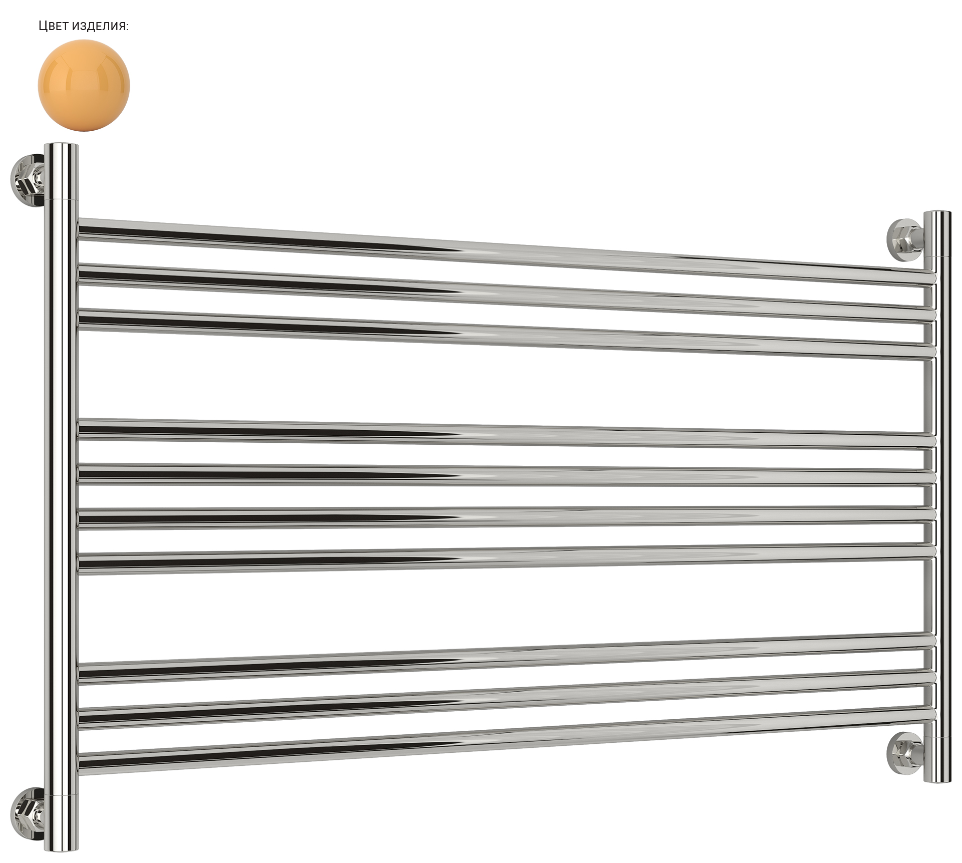 Полотенцесушители L Полотенцесушитель Богема 600х1100 (RAL 1017 Шафраново-жёлтый) 