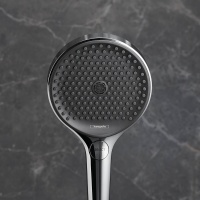 Комплектующие Ручной душ 130 мм, 3 типа струи, кнопка Select, хром 