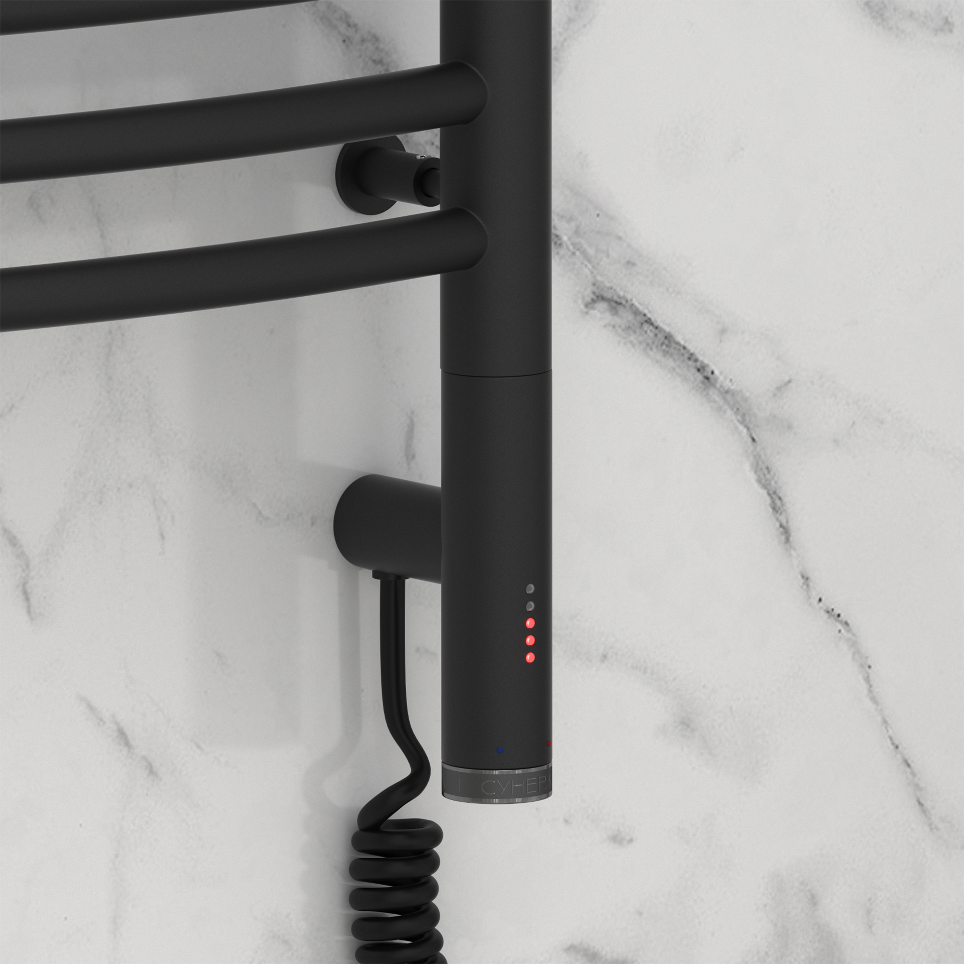 Полотенцесушители Полотенцесушитель электрический 600х600 МЭМ правый (Тёмный титан муар) 