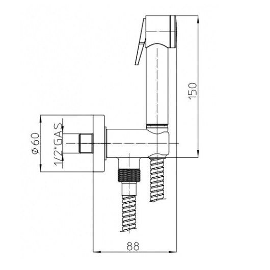 Душевая программа Гигиенический комплект, цвет хром 